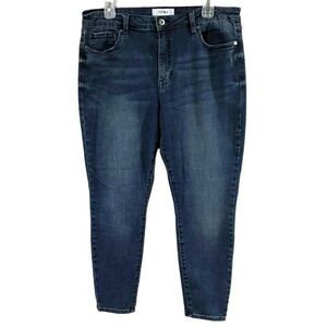 Pistola Revolve High-Rise Stretch Skinny Jeans in Medium Blue Stone Wash Size 33